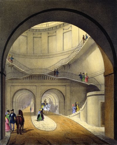 Ingang van de Thames Tunnel door B. Dixie